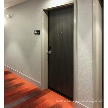 Interior guestroom bathroom custom solid wood door modern fire rated door for hotel or apartment